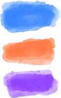 watercolor shapes element design for templates. vector