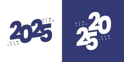 Happy new year 2025 logo template design vector