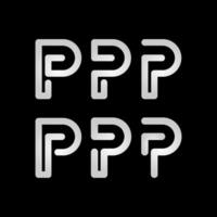 Set of Letter P logo , icon design template elements vector