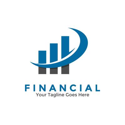 Finance logo. illustration of arrow up sign for growth and success concept.