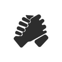 Collaboration and handshake agreement icons vector
