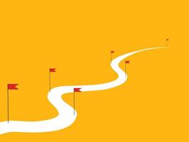 Planning, business project. Route with flags vector