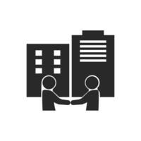 Collaboration and handshake agreement icons vector