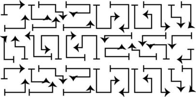 Abstract set of way direction arrow. Collection of way sign, Road navigation arrows, direction mark, crossroad symbol, arrow set illustration vector
