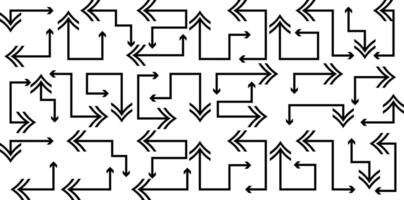 Abstract set of way direction arrow. Collection of way sign, Road navigation arrows, direction mark, crossroad symbol, arrow set illustration vector
