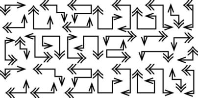 Abstract set of way direction arrow. Collection of way sign, Road navigation arrows, direction mark, crossroad symbol, arrow set illustration vector