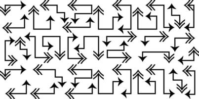 Abstract set of way direction arrow. Collection of way sign, Road navigation arrows, direction mark, crossroad symbol, arrow set illustration vector