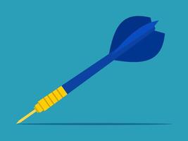 a dart with a blue arrow on a blue background vector