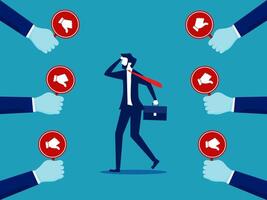 businessman with hands pointing to different buttons vector