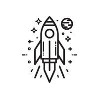 Spaceship icon set design symbol of science and technology. vector