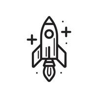 Spaceship icon set design symbol of science and technology. vector