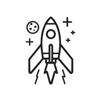 Spaceship icon set design symbol of science and technology. vector
