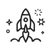 Spaceship icon set design symbol of science and technology. vector