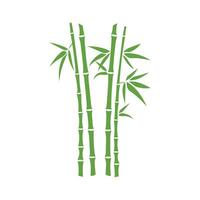 Bamboo leaves icon over white background, silhouette style, illustration vector