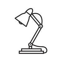 Table lamp light icon outline bright bulb design. vector