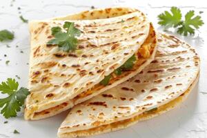 Grilled Flatbreads with Cheese and Cilantro photo