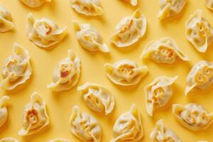 A Close-Up View of Pan-Fried Dumplings photo