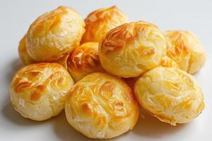 Golden Brown Pastry Balls with Shiny Glaze photo