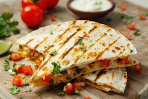 Grilled Quesadillas with Tomatoes, Onions, and Cilantro photo