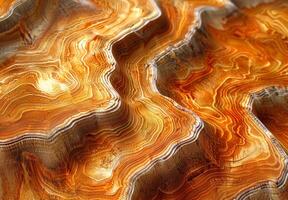 Extreme close-up macro photography of the detailed grain pattern of polished wood photo