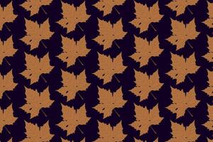a pattern of leaves on a dark background vector