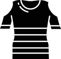 Cold Shoulder Top solid glyph illustration vector