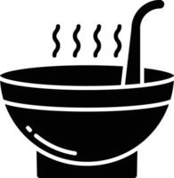 Soup solid glyph illustration vector