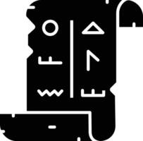 Hieroglyph solid glyph illustration vector