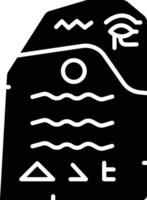 Rosetta Stone solid glyph illustration vector