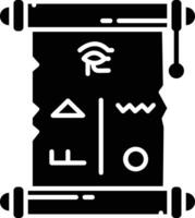 Ancient Scroll solid glyph illustration vector
