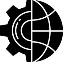 Engineering solid glyph illustration vector