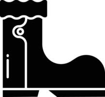 rubber boot solid glyph illustration vector