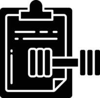 Checklist solid glyph illustration vector