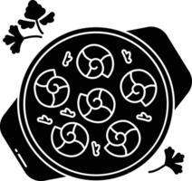 Escargots de Bourgogne solid glyph illustration vector