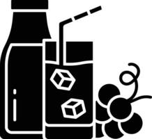 Grape Juice solid glyph illustration vector