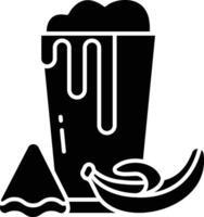 Banana juice solid glyph illustration vector