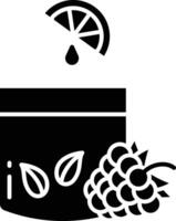 Raspberry solid glyph illustration vector