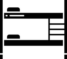 Bunk Bed solid glyph illustration vector