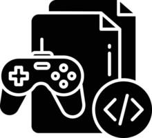 Game File solid glyph illustration vector