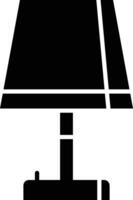 Table Lamp solid glyph illustrations vector