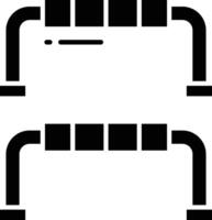 Push Up solid glyph illustration vector