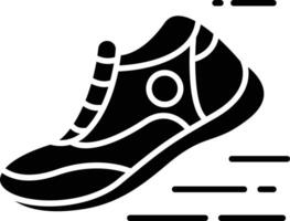 Sneakers solid glyph illustration vector