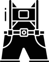 lederhosen solid glyph illustration vector