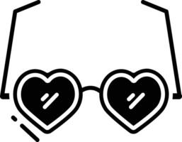 eyeglass solid glyph illustration vector