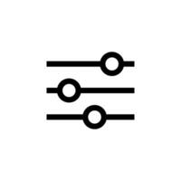 Equalizer filter icon isolated on white background vector