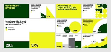 Corporate business presentation template. Elements of infographics use in presentation, flyer and corporate report. Dashboard template with big data visualization. vector