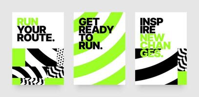layout template design for run, championship or sports event. Poster design with abstract running track on stadium with lane. Design for flyer, poster, cover, brochure, banner or any layout. vector