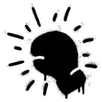 Spray Painted Graffiti boxing glove icon isolated on white background. vector