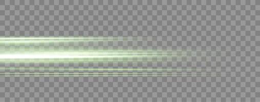 Speed rays, velocity light neon flow, zoom in motion effect, green glow speed lines, colorful light trails, stripes. Abstract background, illustration. vector