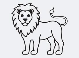lion outline line art design, graphic resource, design. vector